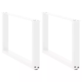    2 db U alakú dohányzóasztal láb fehér 60 x (42-43) cm acél dohányzóasztal láb
