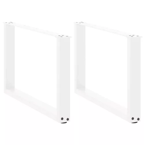  2 db U alakú dohányzóasztal láb fehér 60 x (42-43) cm acél dohányzóasztal láb
