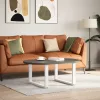  2 db U alakú dohányzóasztal láb fehér 60 x (42-43) cm acél dohányzóasztal láb