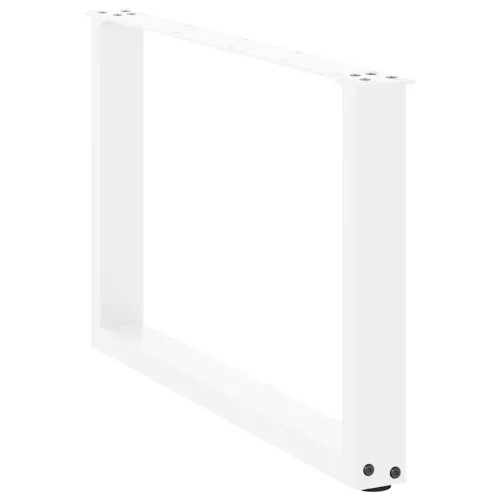  2 db U alakú dohányzóasztal láb fehér 60 x (42-43) cm acél dohányzóasztal láb