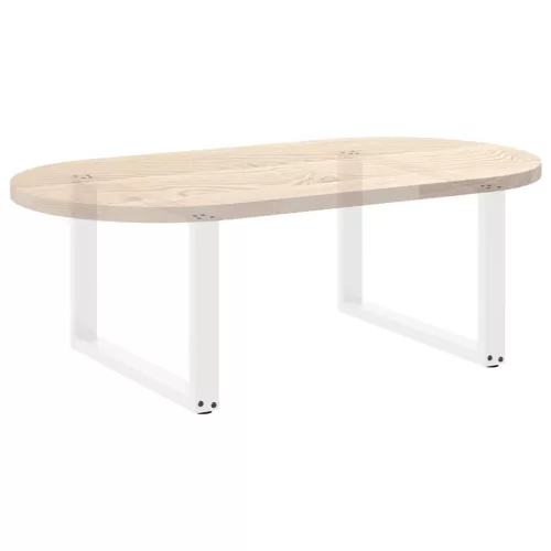  2 db U alakú dohányzóasztal láb fehér 60 x (42-43) cm acél dohányzóasztal láb