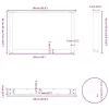  2 db U alakú dohányzóasztal láb fehér 60 x (42-43) cm acél dohányzóasztal láb