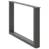  2 db antracitszürke, U alakú acél dohányzóasztal láb 60 x (42-43) cm