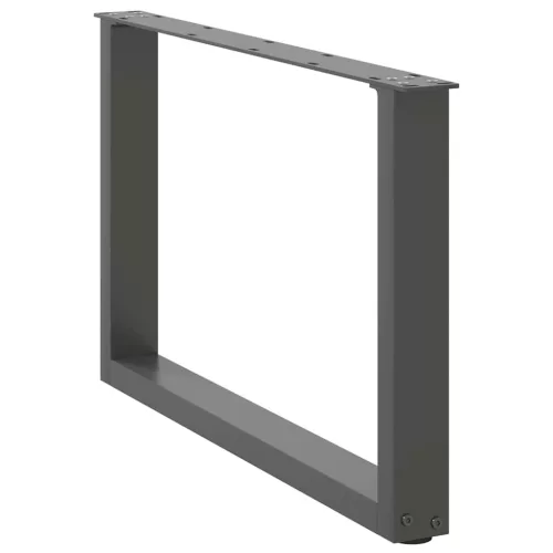 2 db antracitszürke, U alakú acél dohányzóasztal láb 60 x (42-43) cm