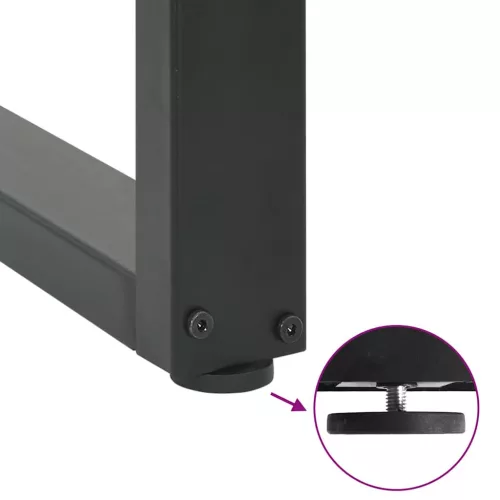  2 db antracitszürke, U alakú acél dohányzóasztal láb 60 x (42-43) cm