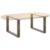  2 db U alakú natúr acél dohányzóasztal láb 60x(42-43) cm