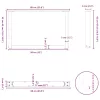  2 db U alakú natúr acél dohányzóasztal láb 60x(42-43) cm
