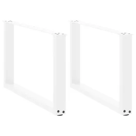    2 db U alakú dohányzóasztal láb fehér 70 x (42-43) cm acél