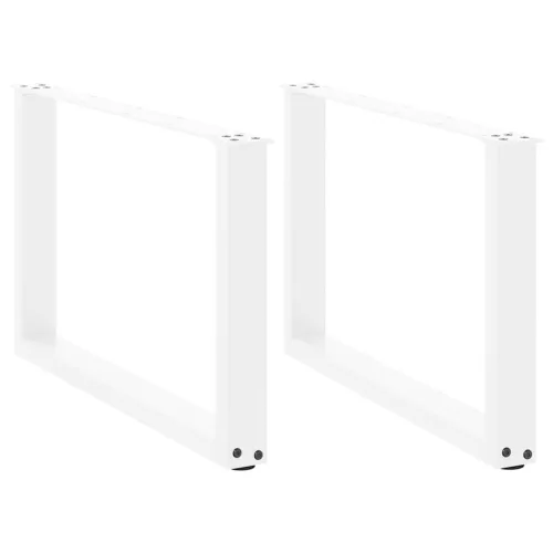  2 db U alakú dohányzóasztal láb fehér 70 x (42-43) cm acél