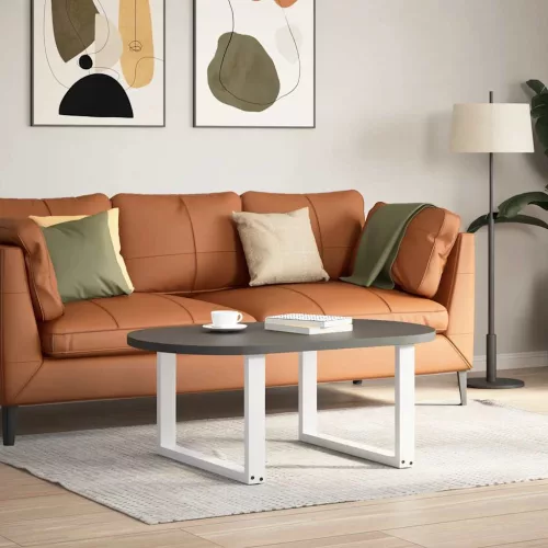  2 db U alakú dohányzóasztal láb fehér 70 x (42-43) cm acél