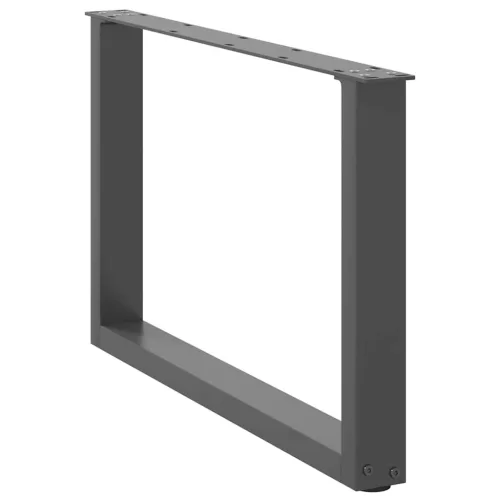  2 db antracitszürke, U alakú dohányzóasztal láb 70 x (42-43) cm acél