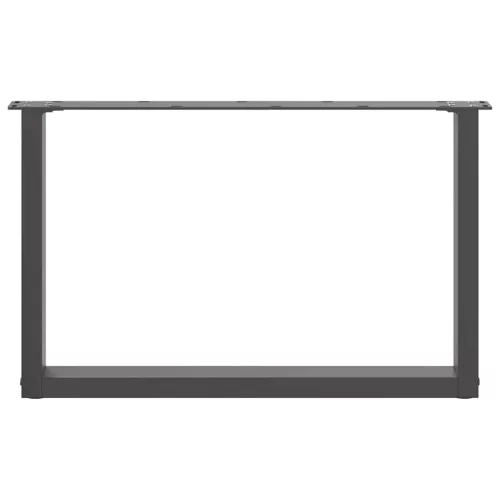  2 db antracitszürke, U alakú dohányzóasztal láb 70 x (42-43) cm acél