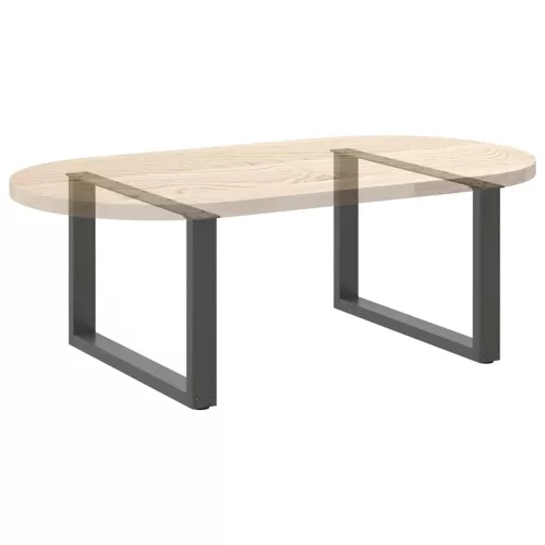  2 db antracitszürke, U alakú dohányzóasztal láb 70 x (42-43) cm acél
