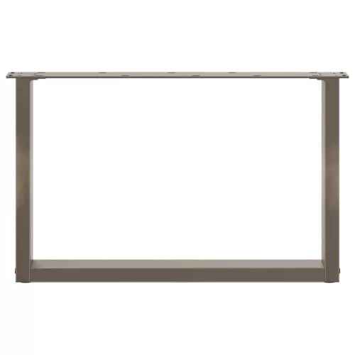  2 db U alakú natúr acél dohányzóasztal láb 70 x (42-43) cm