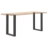 2 db antracitszürke, U alakú acél étkezőasztal láb 50 x (72-73) cm