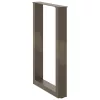  2 db U alakú étkezőasztal láb natúr acél 50x(72-73) cm