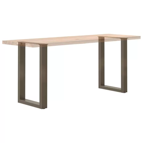 2 db U alakú étkezőasztal láb natúr acél 50x(72-73) cm