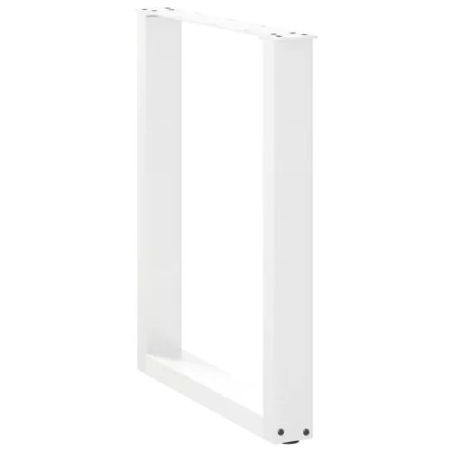  2 db U alakú étkezőasztal láb fehér 60 x (72-73) cm acél étkezőasztal láb