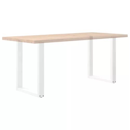  2 db U alakú étkezőasztal láb fehér 60 x (72-73) cm acél étkezőasztal láb