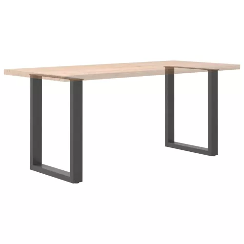  2 db antracitszürke, U alakú étkezőasztal láb 70 x (72-73) cm acél