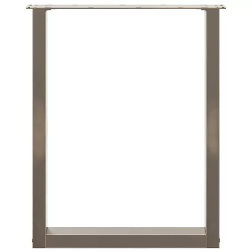  2 db U alakú étkezőasztal láb natúr acélból 70 x (72-73) cm