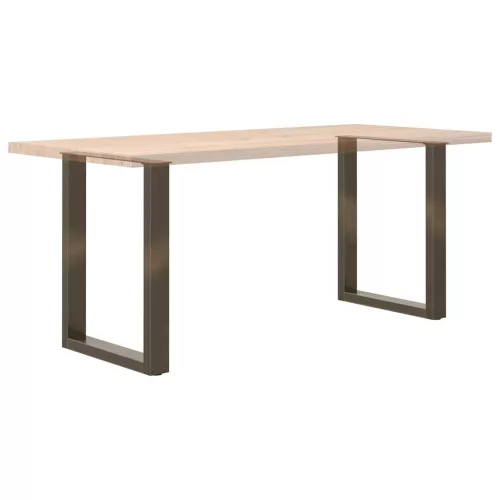  2 db U alakú étkezőasztal láb natúr acélból 70 x (72-73) cm