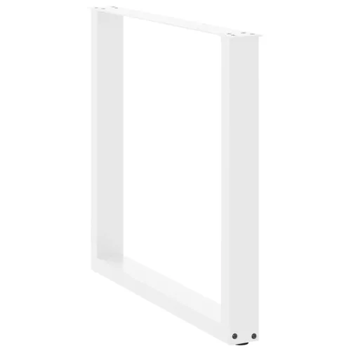  2 db U alakú étkezőasztal láb fehér 90 x (72-73) cm acél étkezőasztal láb