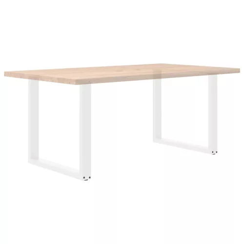  2 db U alakú étkezőasztal láb fehér 90 x (72-73) cm acél étkezőasztal láb