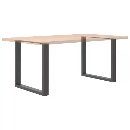 2 db antracitszürke, U alakú acél étkezőasztal láb 90 x (72-73) cm