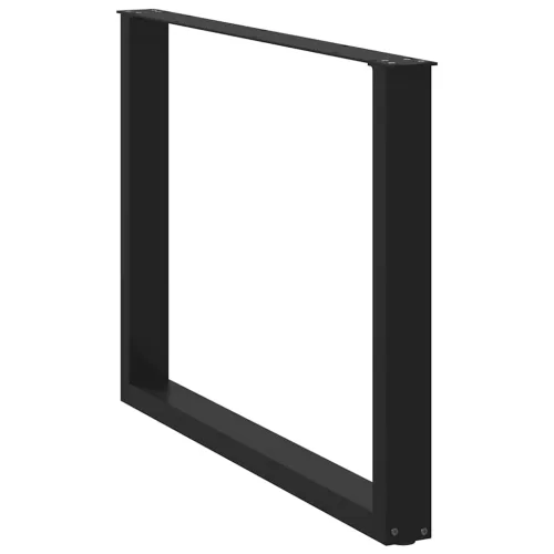  2 db U alakú étkezőasztal láb fekete 100 x (72-73) cm acél étkezőasztalhoz