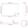  2 db U alakú étkezőasztal láb fekete 100 x (72-73) cm acél étkezőasztalhoz