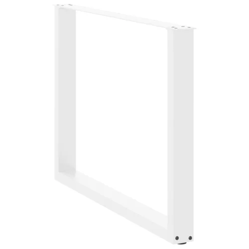  2 db U alakú étkezőasztal láb fehér 100 x (72-73) cm acél étkezőasztal láb