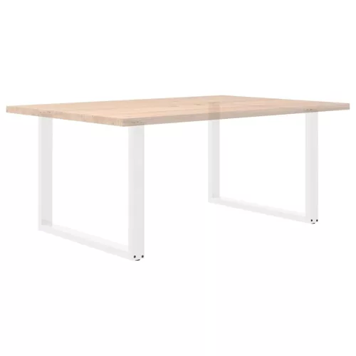  2 db U alakú étkezőasztal láb fehér 100 x (72-73) cm acél étkezőasztal láb