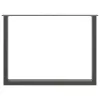  2 db antracitszürke, U alakú étkezőasztal láb 100 x (72-73) cm acél