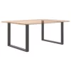  2 db antracitszürke, U alakú étkezőasztal láb 100 x (72-73) cm acél