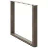  2 db U alakú étkezőasztal láb natúr acélból 100 x (72-73) cm acél