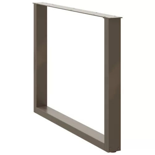  2 db U alakú étkezőasztal láb natúr acélból 100 x (72-73) cm acél