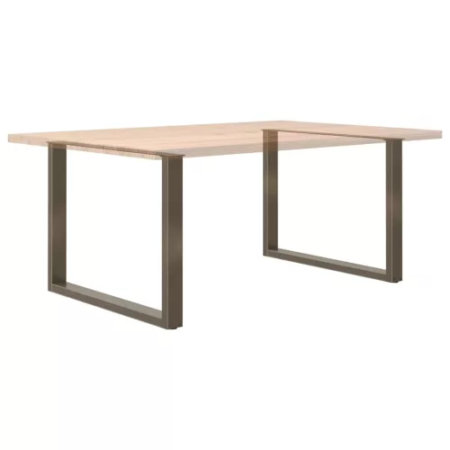 2 db U alakú étkezőasztal láb natúr acélból 100 x (72-73) cm acél