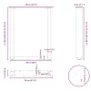  3 db U alakú étkezőasztal láb fekete, 70 x (72-73) cm acél