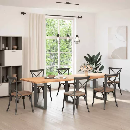  3 db antracitszürke, U alakú étkezőasztal láb 70 x (72-73) cm acél