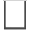  3 db antracitszürke, U alakú étkezőasztal láb 70 x (72-73) cm acél