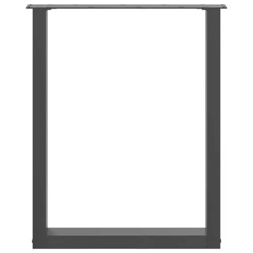  3 db antracitszürke, U alakú étkezőasztal láb 70 x (72-73) cm acél