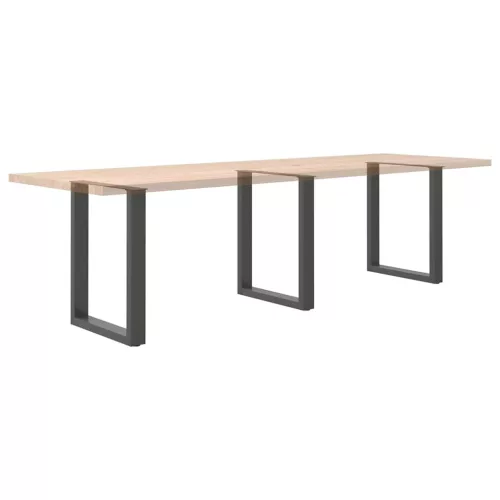  3 db antracitszürke, U alakú étkezőasztal láb 70 x (72-73) cm acél