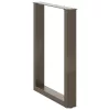  3 db U alakú étkezőasztal láb natúr acélból 70 x (72-73) cm