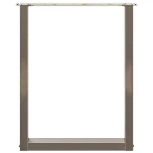  3 db U alakú étkezőasztal láb natúr acélból 70 x (72-73) cm