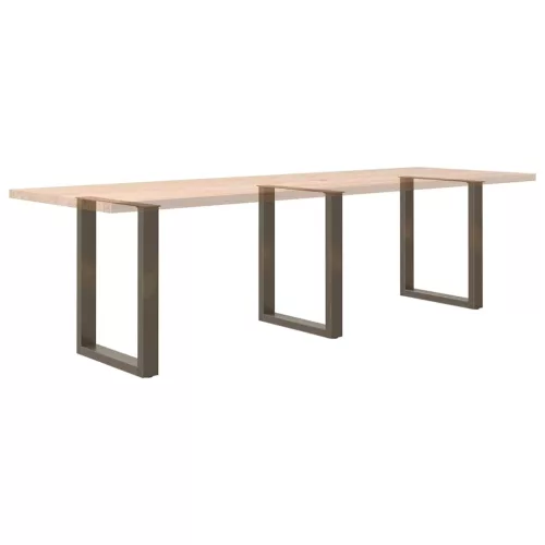  3 db U alakú étkezőasztal láb natúr acélból 70 x (72-73) cm