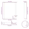 3 db U alakú étkezőasztal láb natúr acélból 70 x (72-73) cm