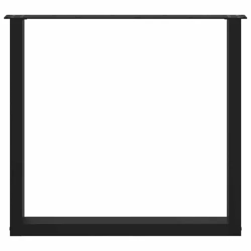 3 db U alakú étkezőasztal láb fekete 80 x (72-73) cm acél étkezőasztal láb