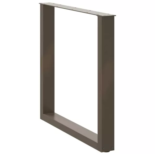  3 db U alakú étkezőasztal láb natúr acél 80x(72-73) cm