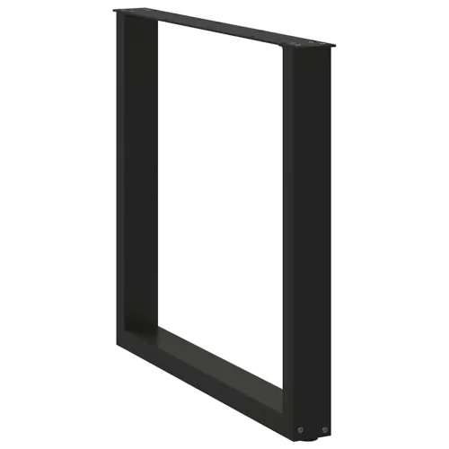  3 db U alakú étkezőasztal láb fekete 90 x (72-73) cm acél étkezőasztal láb
